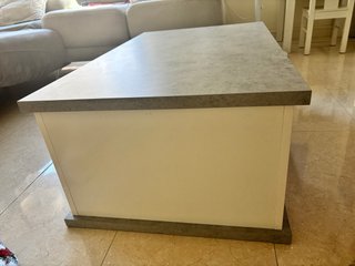 Mesa centro elevable de madera