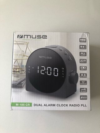 Radio Despertador PLL con Alarma Dual. Muse.