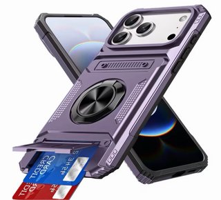 Funda móvil con tarjetero y anillo