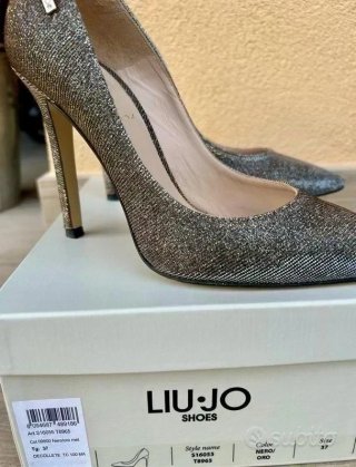 Décolleté Liu Jo glitter nero/oro tg. 37