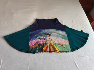 Falda con estampado de fantasía