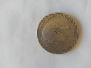 Moneda Plata Alfonso XIII 5 Pesetas 1897