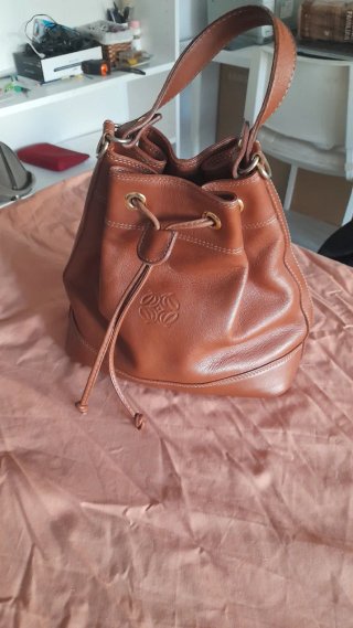 Bolso Loewe Piel Marrón Vintage