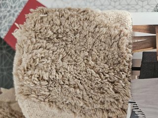 Lote 2 colchas algodón beige/marrón