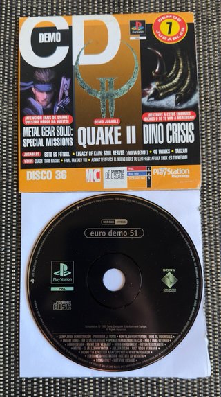 Juegos Demo PS1 Euro Demo 51 con funda Disco 36