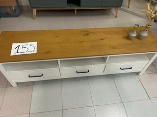 Mueble TV Pino Blanco y Cera