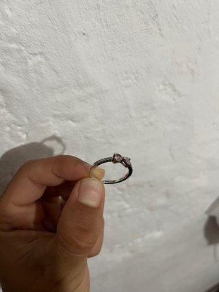 Anillo Pandora Corazón Rosa Plata talla58