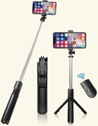 Palo selfie con trípode y bluetooth