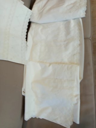Juego de cama bordado de algodón blanco