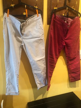 Lote 4 pantalones loneta colores