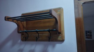 Perchero Sombrerero Madera y Metal