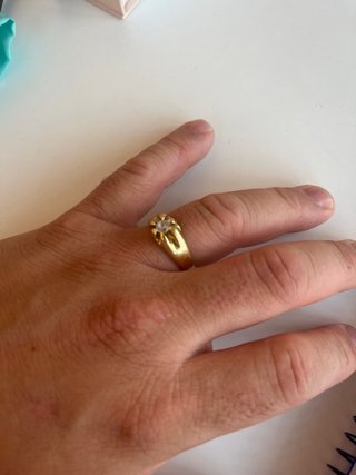 Anillo 18k solitario 5.69g