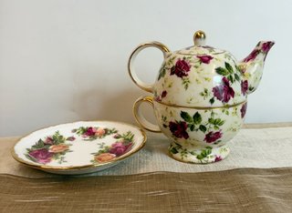 Juego de Té Individual Royal Albert Flores