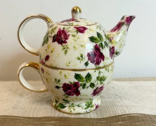 Juego de Té Individual Royal Albert Flores