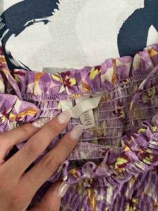 Vestito viola a fiori H&M - taglia S