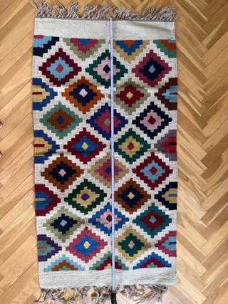 Alfombra Kilim Egipcio Multicolor Lana 100%