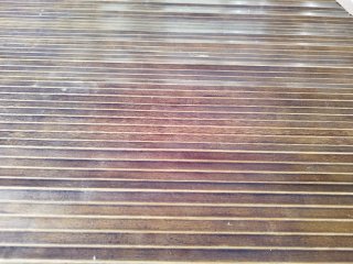 Alfombra de bambú y tela
