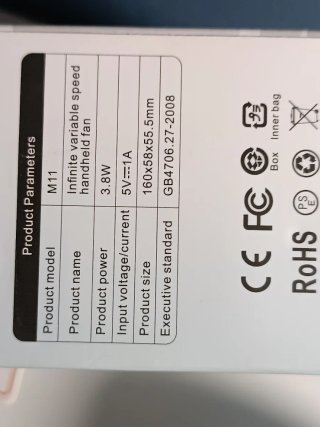 Ventilador M11 recargable blanco