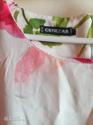 Vestido floral Cerezas talla 46