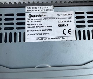 Radio CD Coche Roadstar MP3 USB RDS