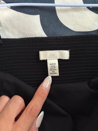 Vestitino nero H&M retro elasticizzato - taglia XS