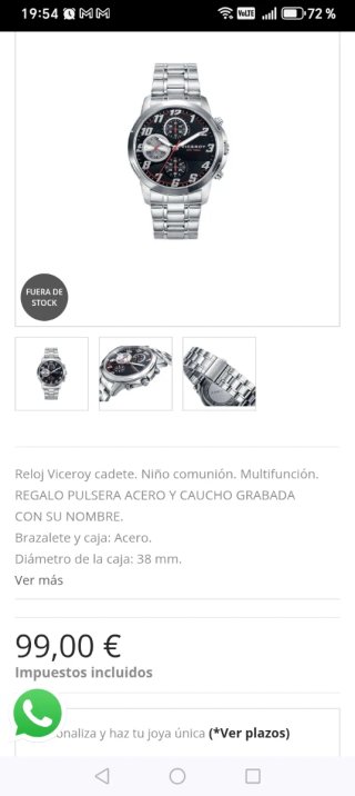 Reloj Viceroy Negro y Plateado