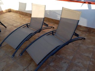 Tumbona terraza plegable