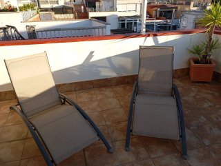 Tumbona terraza plegable