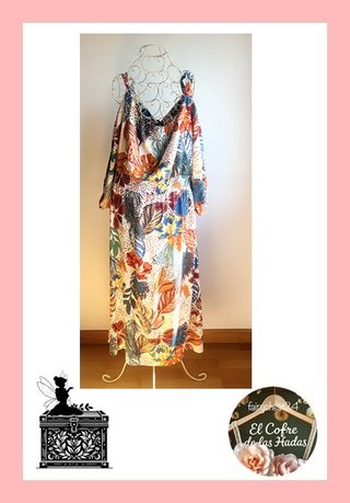 Vestido largo Springfield estampado