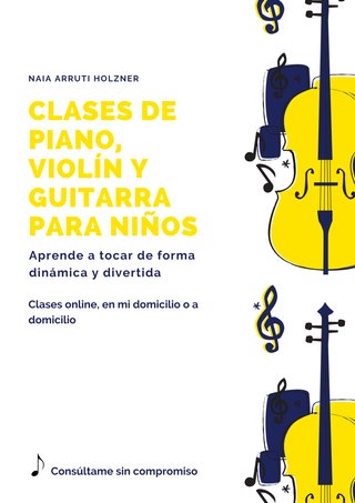 Clases de Piano, Violín y Guitarra para niños