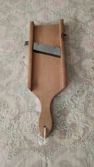 Mandolina Cocina Madera Vintage cortador patatas