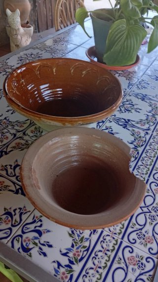 Lebrillos de barro cocido