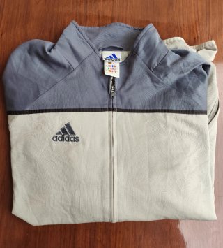 Chaqueta Adidas Vintage Azul y Gris