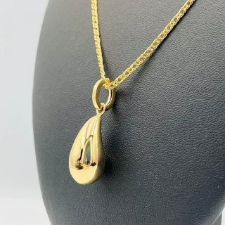 Colgante gota hueco 18k