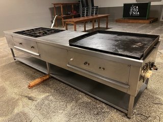 Cocina 6 fuegos y plancha XL