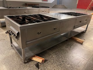 Cocina 6 fuegos y plancha XL