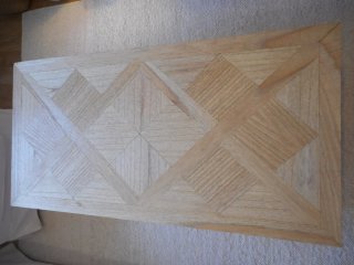 Mesa de centro de madera y metal