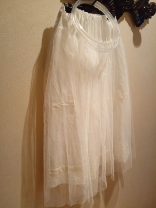 Cancán niña comunión blanco