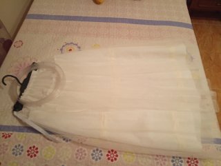 Cancán niña comunión blanco