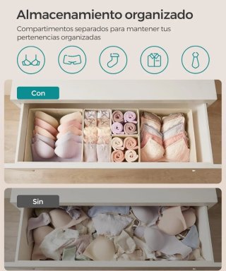 SONGMICS Organizadores Cajones, Juego de 12 Cajas