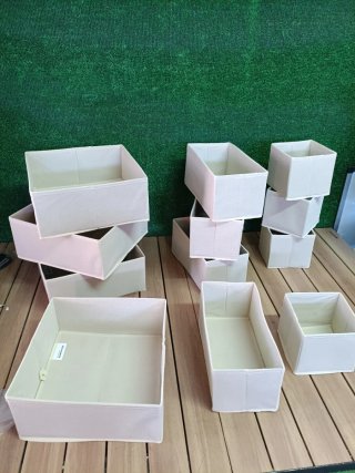 SONGMICS Organizadores Cajones, Juego de 12 Cajas