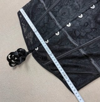 Corsé Negro Encaje Tul Talla XL