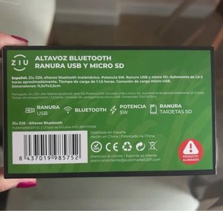 Altavoz Bluetooth Portátil ZIU Negro 5W