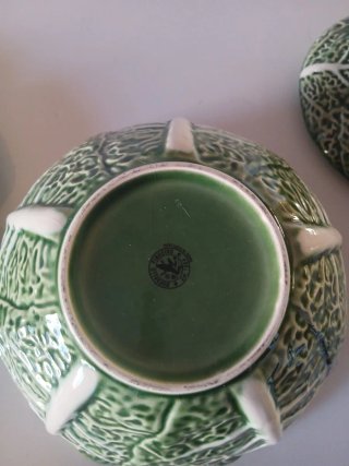 Conjunto Bordallo Pinheiro Sopera y Plato