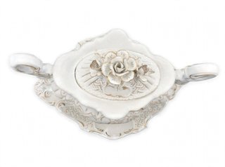 Ánfora Porcelana Vintage Blanca Capodimonte Manise