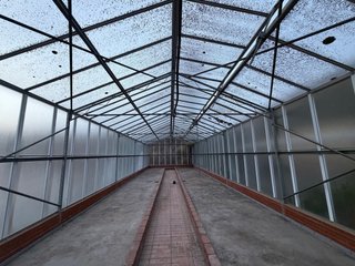 Invernadero aluminio y cristal techo abatible