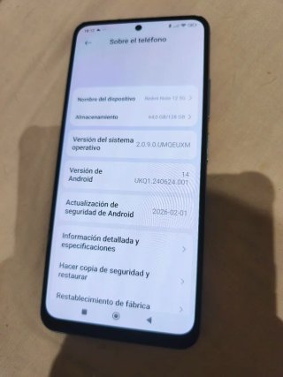 Xiaomi Redmi Note 12 5G Azul.