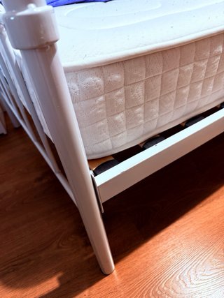 Cama Hierro Blanca 90x190