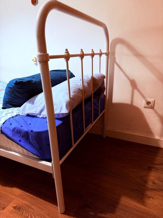 Cama Hierro Blanca 90x190