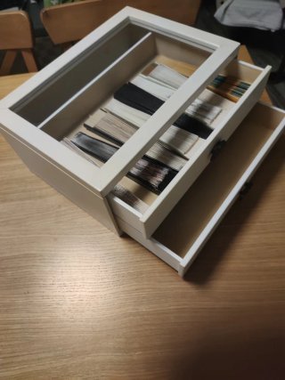 Caja expositora madera y cristal